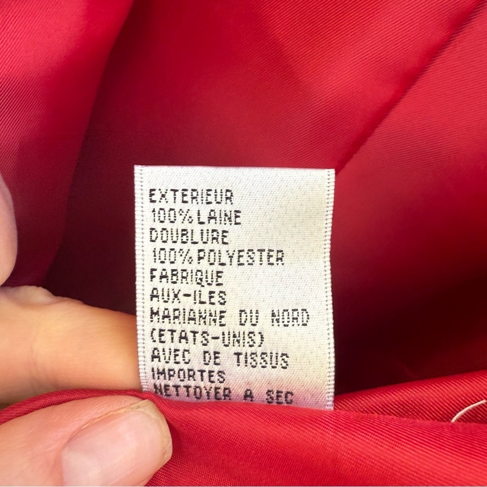 TALBOTS Women's Red Lined Wool Blazer Jacket Coat Buttons Size 14 - Picture 14 of 15